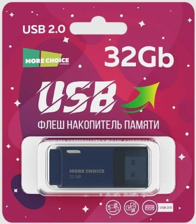 32Gb USB More Choice MF32 тёмно-синий