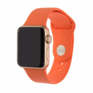 Ремешок силиконовый Gurdini Apple Watch 38mm/40mm,оранжевый