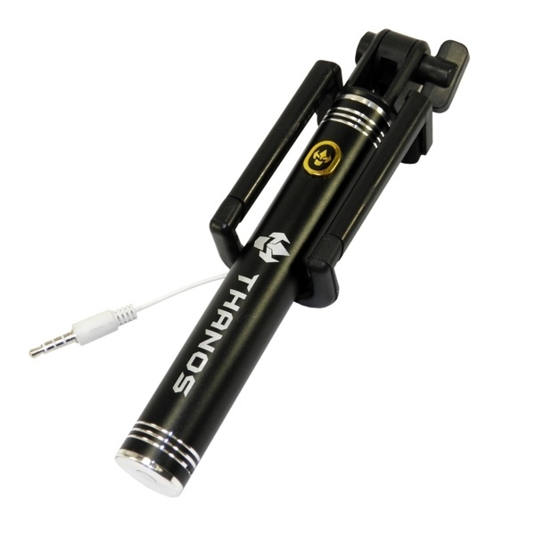 Монопод для селфи Thanos(кабель 3,5) черный