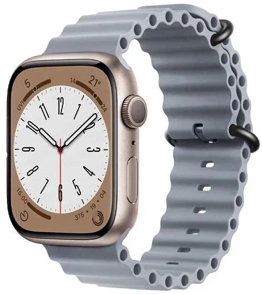 Ремешок Ocean band для Apple Watch 38/40/41mm серый
