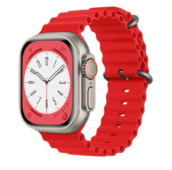 Ремешок волнистый для Apple watch 38/40/41 mm красный