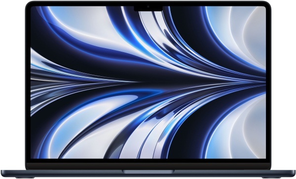Ноутбук Apple Macbook Air 13" (M2, 8C CPU/8C GPU, 2022), 16 ГБ, 256 ГБ SSD, MC7X4, полуночный