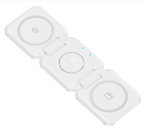 Беспроводное зарядное устройство 3in1 Wekome Folding WP-U174 (белое)