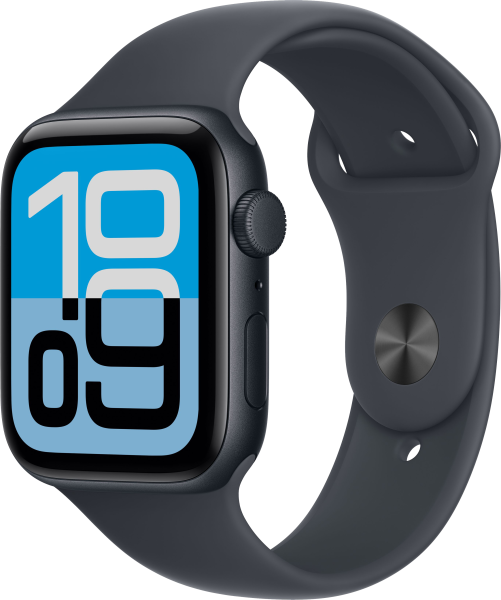 Смарт часы Apple Watch SE 3 44мм алюминий цвета «темная ночь», ремешок цвета «темная ночь» M/L