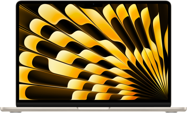 Ноутбук Apple Macbook Air 13" (M3, 8C CPU/10C GPU, 2024), 16 ГБ, 512 ГБ SSD, MXCU3, сияющая звезда