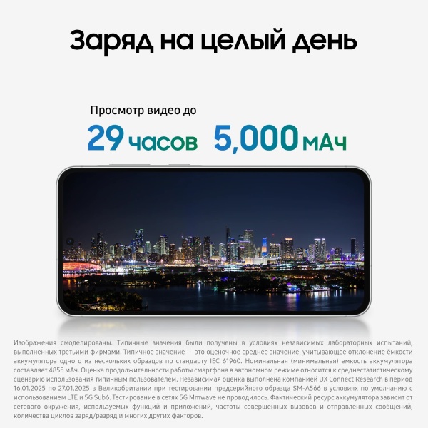 Смартфон Samsung Galaxy A56 5G (SM-A566B/DS) 12/256 ГБ, черный
